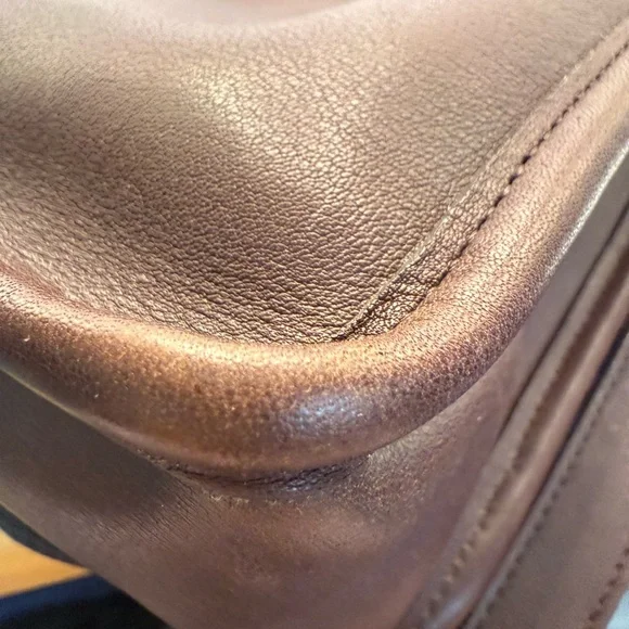 Coach vintage Willis Legacy 9927 Brown Leather Brass Crossbody Bag - Picture 11 of 13